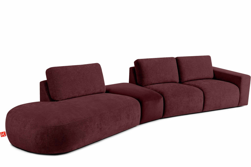 KONSIMO ZUCCO Lewy duży narożnik modułowy do salonu, organiczna forma 753961