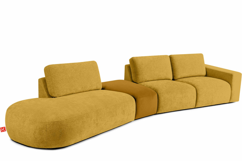 KONSIMO ZUCCO Lewy duży narożnik modułowy do salonu, organiczna forma 753996
