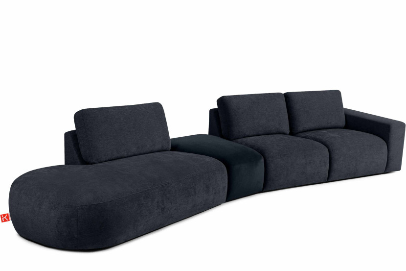 KONSIMO ZUCCO Lewy duży narożnik modułowy do salonu, organiczna forma 754005