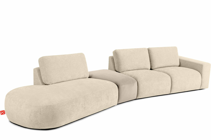 KONSIMO ZUCCO Lewy duży narożnik modułowy do salonu, organiczna forma 754029