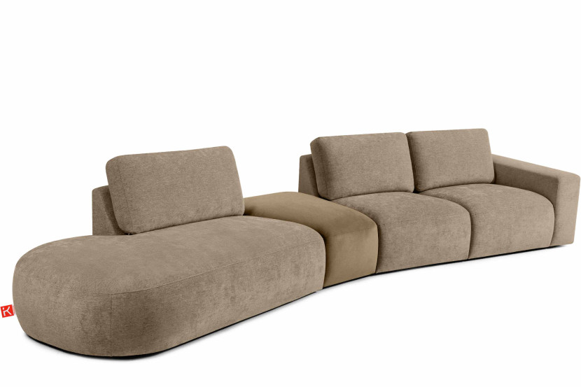 KONSIMO ZUCCO Lewy duży narożnik modułowy do salonu, organiczna forma 753915