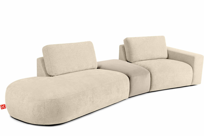 KONSIMO ZUCCO Narożnik do salonu lewy nowoczesny 350 cm, tkanina szenil 753957