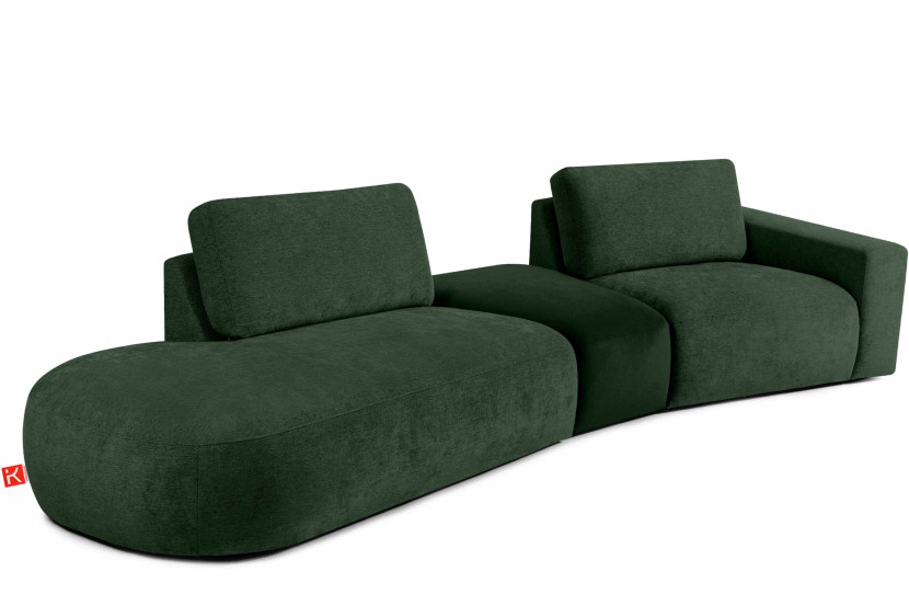 KONSIMO ZUCCO Narożnik do salonu lewy nowoczesny 350 cm, tkanina szenil 753958