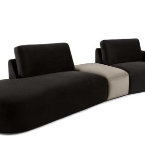 KONSIMO ZUCCO Narożnik modułowy do salonu 350 cm, tkanina welur brąz/beż 753972
