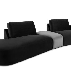 KONSIMO ZUCCO Narożnik modułowy do salonu 350 cm, tkanina welur szary 754026