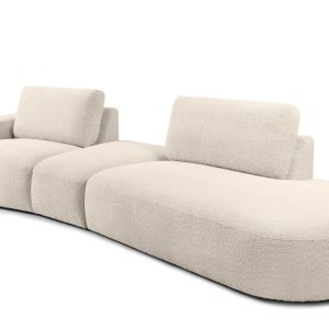 KONSIMO ZUCCO Nowoczesny narożnik modułowy 350 cm, tkanina boucle beżowy 753978