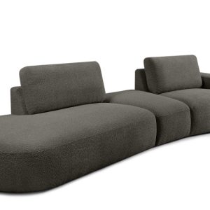 KONSIMO ZUCCO Nowoczesny narożnik modułowy 350 cm, tkanina boucle brązowy 753944
