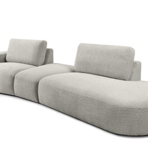KONSIMO ZUCCO Nowoczesny narożnik modułowy 350 cm, tkanina boucle brązowy 753962