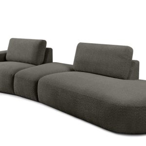 KONSIMO ZUCCO Nowoczesny narożnik modułowy 350 cm, tkanina boucle brązowy 754014