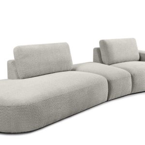 KONSIMO ZUCCO Nowoczesny narożnik modułowy 350 cm, tkanina boucle brązowy 753942