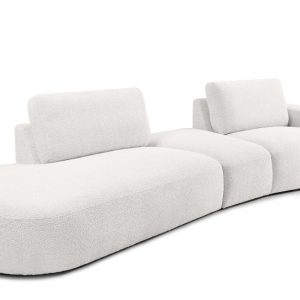 KONSIMO ZUCCO Nowoczesny narożnik modułowy 350 cm, tkanina boucle ecru 753932