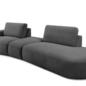 KONSIMO ZUCCO Nowoczesny narożnik modułowy 350 cm, tkanina boucle grafitowy 753956