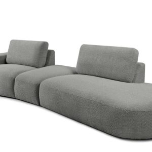 KONSIMO ZUCCO Nowoczesny narożnik modułowy 350 cm, tkanina boucle popielaty 753954 KONSIMO ZUCCO Nowoczesny narożnik modułowy 350 cm, tkanina boucle popielaty 753954