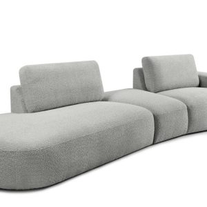 KONSIMO ZUCCO Nowoczesny narożnik modułowy 350 cm, tkanina boucle popielaty 753969 KONSIMO ZUCCO Nowoczesny narożnik modułowy 350 cm, tkanina boucle popielaty 753969