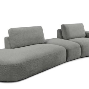 KONSIMO ZUCCO Nowoczesny narożnik modułowy 350 cm, tkanina boucle popielaty 753986 KONSIMO ZUCCO Nowoczesny narożnik modułowy 350 cm, tkanina boucle popielaty 753986