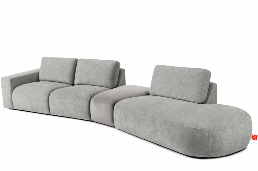 KONSIMO ZUCCO Prawy duży narożnik modułowy do salonu, organiczna forma 753936