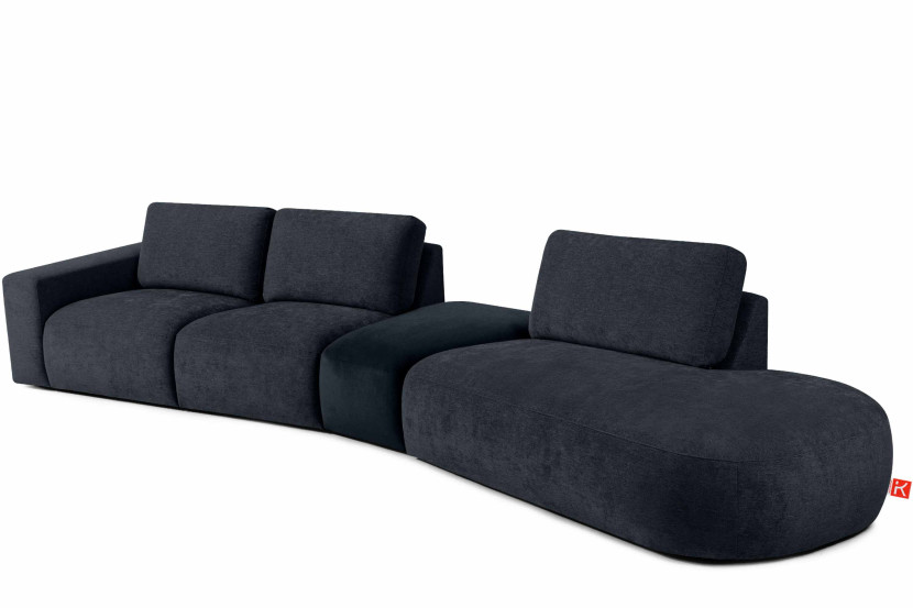 KONSIMO ZUCCO Prawy duży narożnik modułowy do salonu, organiczna forma 753943