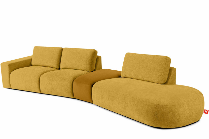 KONSIMO ZUCCO Prawy duży narożnik modułowy do salonu, organiczna forma 754008