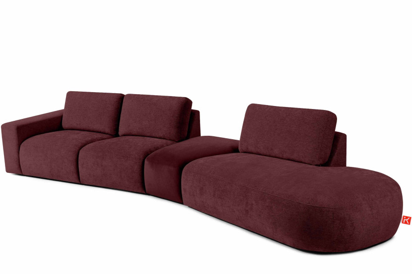 KONSIMO ZUCCO Prawy duży narożnik modułowy do salonu, organiczna forma 754032