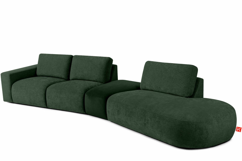 KONSIMO ZUCCO Prawy duży narożnik modułowy do salonu, organiczna forma 753927