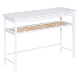 Konsola biała z plecionką wiedeńską Calabasas 110 cm 183997