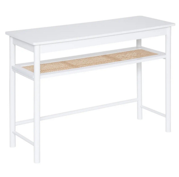 Konsola biała z plecionką wiedeńską Calabasas 110 cm 183997