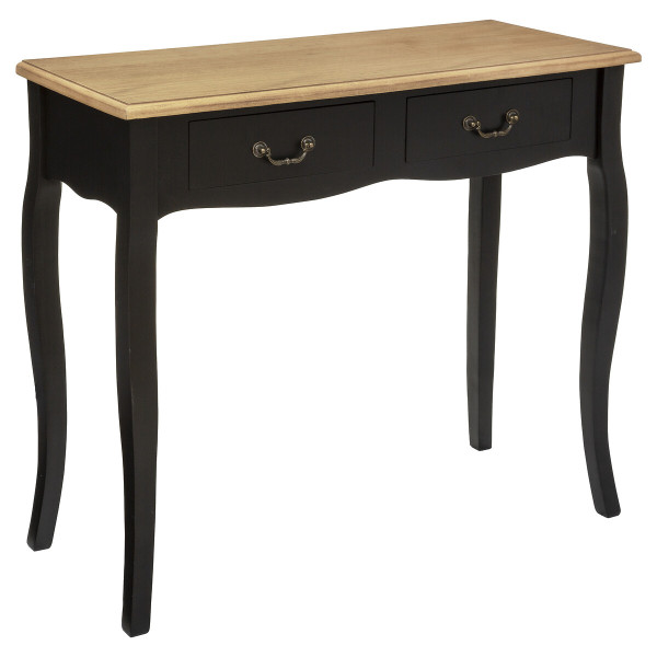 Konsola Chrysa czarno-brązowa MDF/drewno 87x34x78 cm 1064565