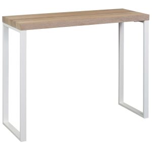 Konsola dębowa LOFT, dąb olejowany Natural i białe nogi 102758