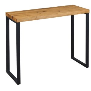 Konsola dębowa LOFT, dąb olejowany Pure i czarne nogi 162282