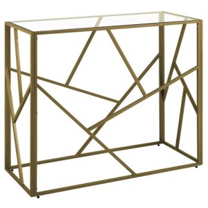 Konsola do przedpokoju 100 x 40 cm złota 76720 Konsola do przedpokoju 100 x 40 cm złota 76720