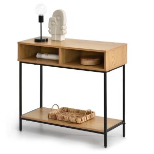 Konsola Frida Dąb, Stelaż Czarny 341740 Konsola Frida Dąb, Stelaż Czarny 341740