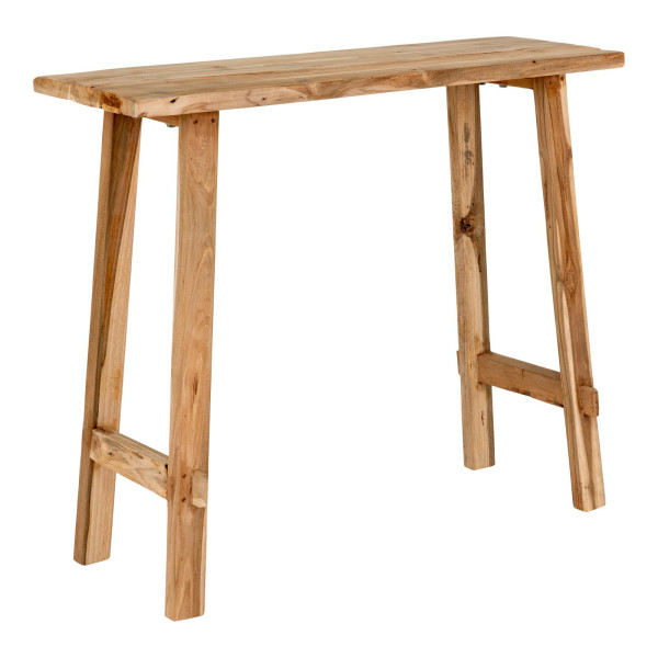 KONSOLA Girona 90x30x80 cm Z LITEGO DREWNA TEKOWEGO 656732