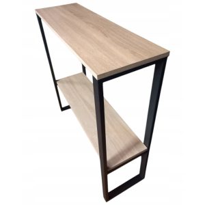 Konsola loft dąb sonoma 90x29x92cm 2 poziomy stolik pomocniczy metal 747993 Konsola loft dąb sonoma 90x29x92cm 2 poziomy stolik pomocniczy metal 747993