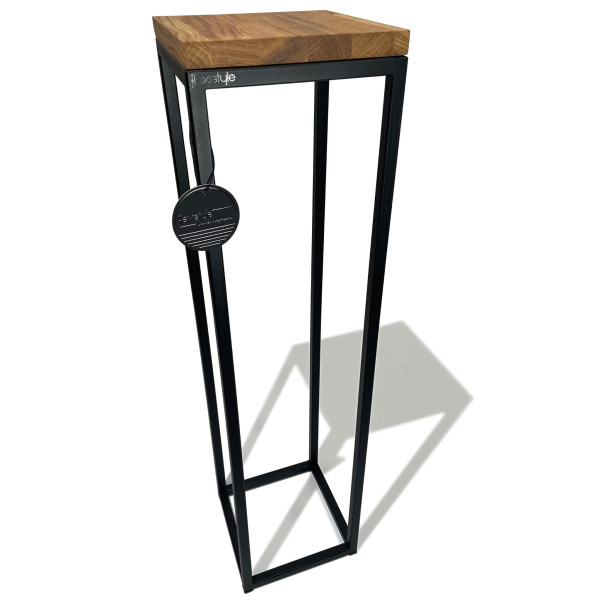 Konsola loftowa czarna 20x80x20cm pojedyncza 412733