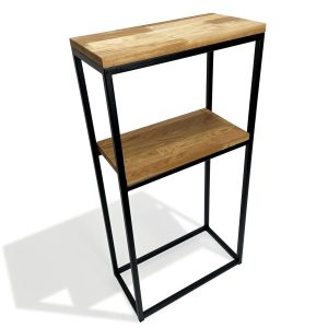 Konsola meblowa czarna 40x80x20cm podwójna 412735 Konsola meblowa czarna 40x80x20cm podwójna 412735