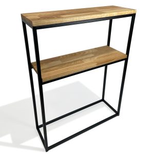 Konsola meblowa czarna 60x80x20cm podwójna 412731 Konsola meblowa czarna 60x80x20cm podwójna 412731