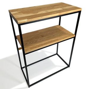 Konsola meblowa czarna 60x80x30cm podwójna 412736 Konsola meblowa czarna 60x80x30cm podwójna 412736