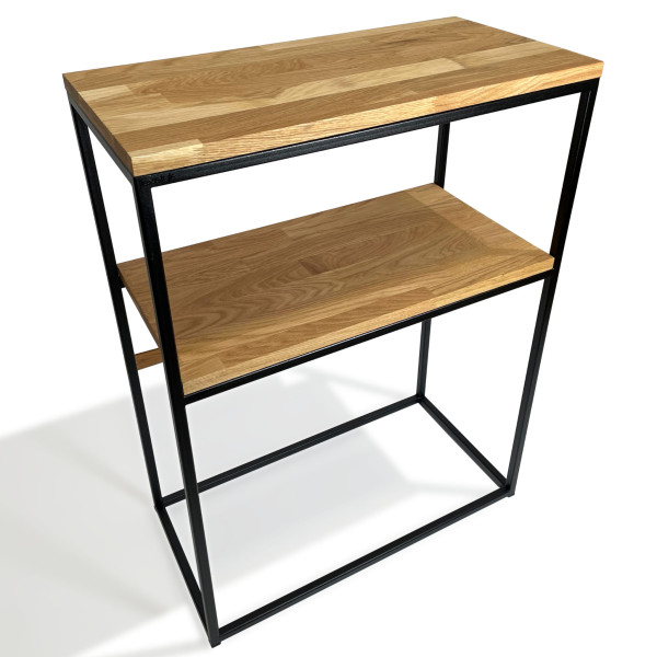 Konsola meblowa czarna 60x80x30cm podwójna 412736