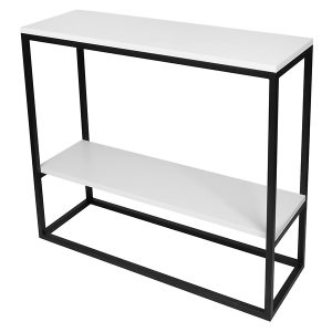 Konsola Mesa 90 cm z półką biała 355295 Konsola Mesa 90 cm z półką biała 355295
