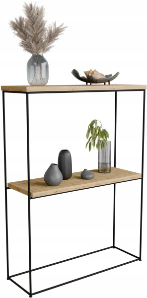 Konsola metalowa toaletka stolik półka stojąca loft czarny artisan 60x20h80 813504
