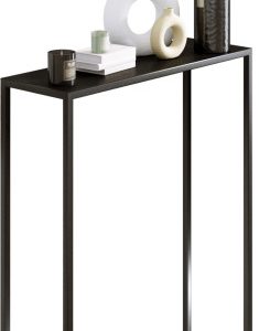 Konsola metalowa toaletka stolik półka stojąca loft czarny matowy 60x20h78 922232 Konsola metalowa toaletka stolik półka stojąca loft czarny matowy 60x20h78 922232