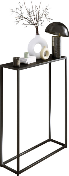 Konsola metalowa toaletka stolik półka stojąca loft czarny matowy 60x20h78 922232