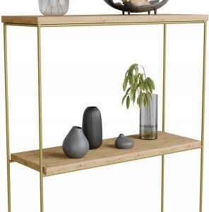 Konsola metalowa toaletka stolik półka stojąca loft złoty artisan glamour 813492 Konsola metalowa toaletka stolik półka stojąca loft złoty artisan glamour 813492