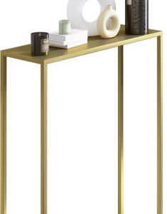Konsola metalowa toaletka stolik półka stojąca loft złoty glamour 60x20h78 922230 Konsola metalowa toaletka stolik półka stojąca loft złoty glamour 60x20h78 922230