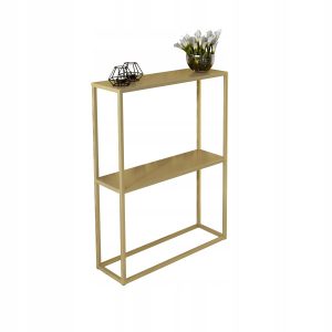 Konsola metalowa toaletka stolik półka stojąca loft złoty glamour 60x20h78 847884 Konsola metalowa toaletka stolik półka stojąca loft złoty glamour 60x20h78 847884