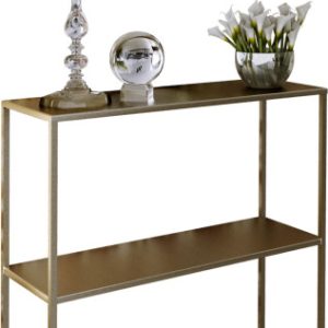 Konsola metalowa toaletka stolik półka stojąca loft złoty glamour 80x30h78 936412 Konsola metalowa toaletka stolik półka stojąca loft złoty glamour 80x30h78 936412
