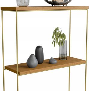 Konsola metalowa toaletka stolik półka stojąca loft złoty lancelot glamour 813484 Konsola metalowa toaletka stolik półka stojąca loft złoty lancelot glamour 813484