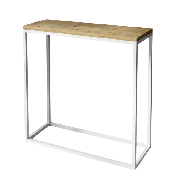 Konsola Modern 80 cm biały/dąb artisan 161008