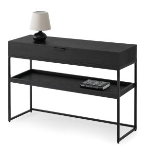 Konsola nora-xl czarne drewno, stelaż czarny 797886 Konsola nora-xl czarne drewno, stelaż czarny 797886