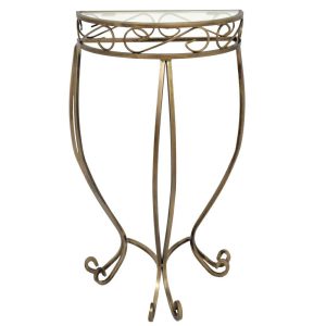 Konsola nowoczesna zdobiona retro loft złota 20x40x70 cm 383269 Konsola nowoczesna zdobiona retro loft złota 20x40x70 cm 383269
